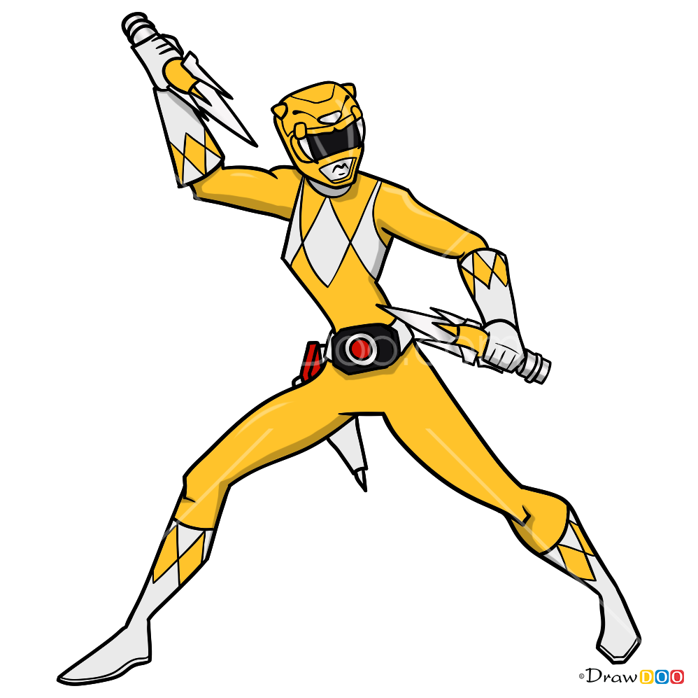 How to Draw Yellow Ranger, Power Rangers